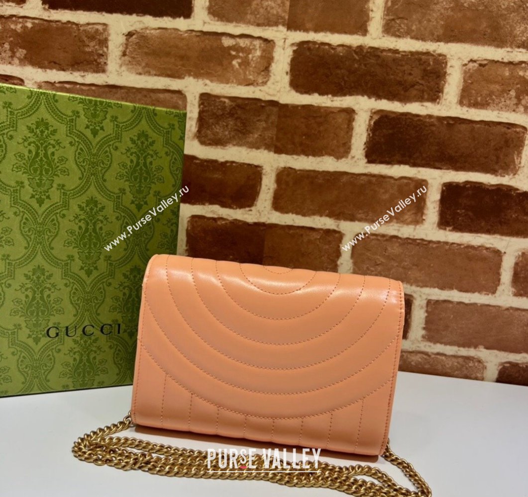 Gucci GG Marmont matelasse mini Bag 474575 Leather Peach (dlh-24012619)