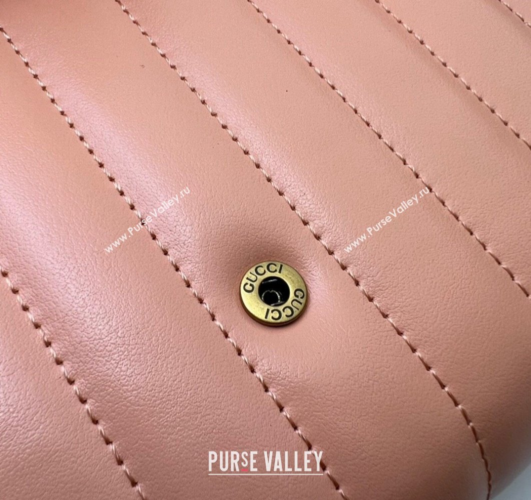 Gucci GG Marmont matelasse mini Bag 474575 Leather Peach (dlh-24012619)