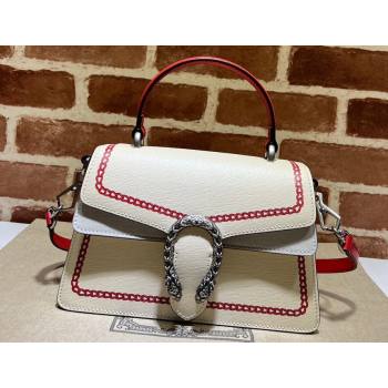 Gucci Small Dionysus top handle bag 739496 Leather White (dlh-24012625)