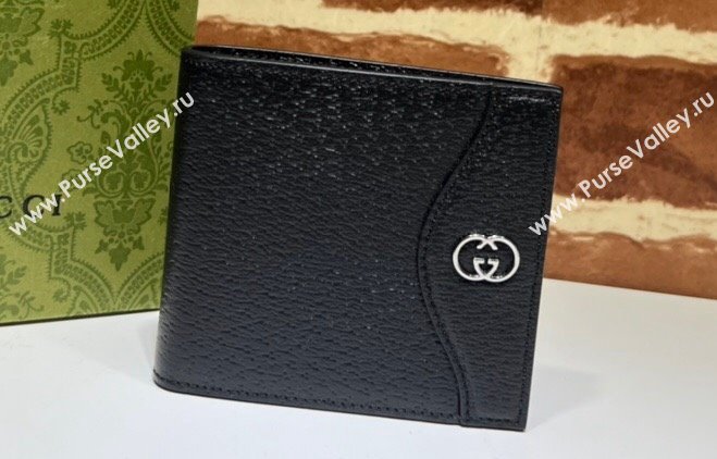 Gucci Wallet with Interlocking G 734997 in Black leather (dlh-24012916)