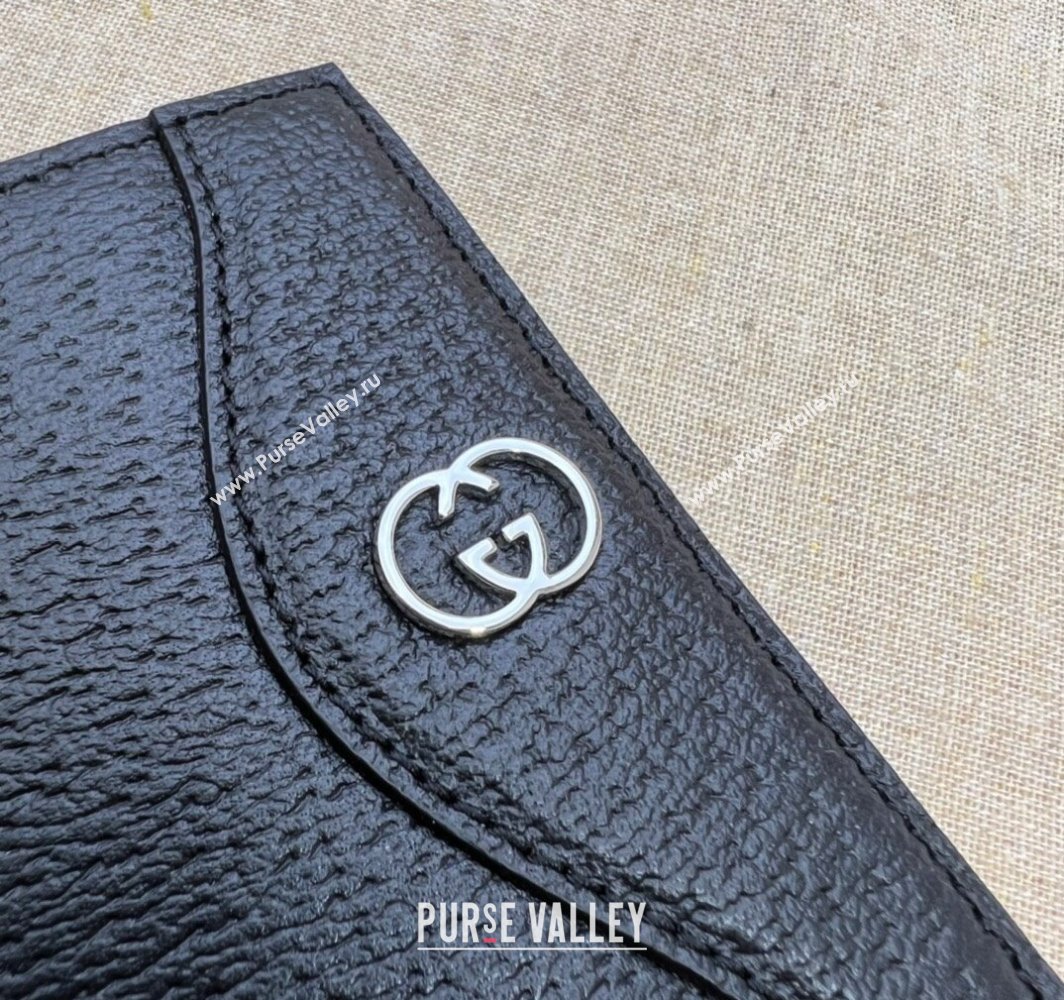 Gucci Wallet with Interlocking G 734997 in Black leather (dlh-24012916)