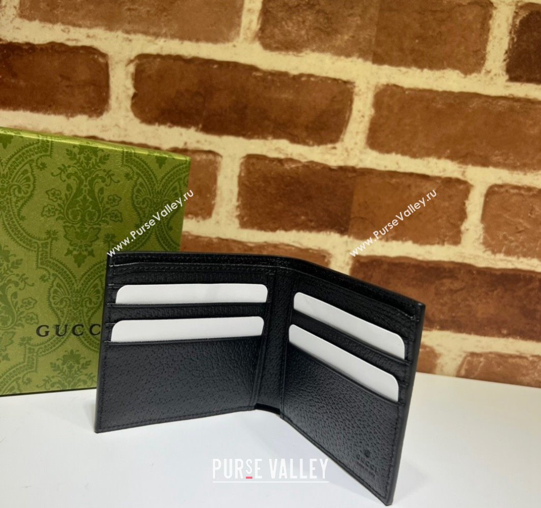 Gucci Bi-fold wallet with Horsebit 700462 in Black leather (dlh-24012919)