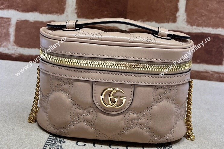 Gucci GG Matelasse top handle mini bag ‎723770 Nude (dlh-24012608)