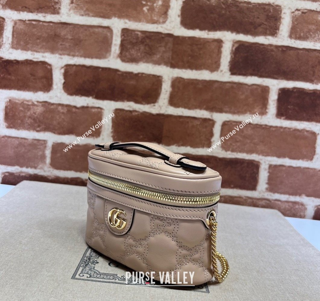 Gucci GG Matelasse top handle mini bag ‎723770 Nude (dlh-24012608)