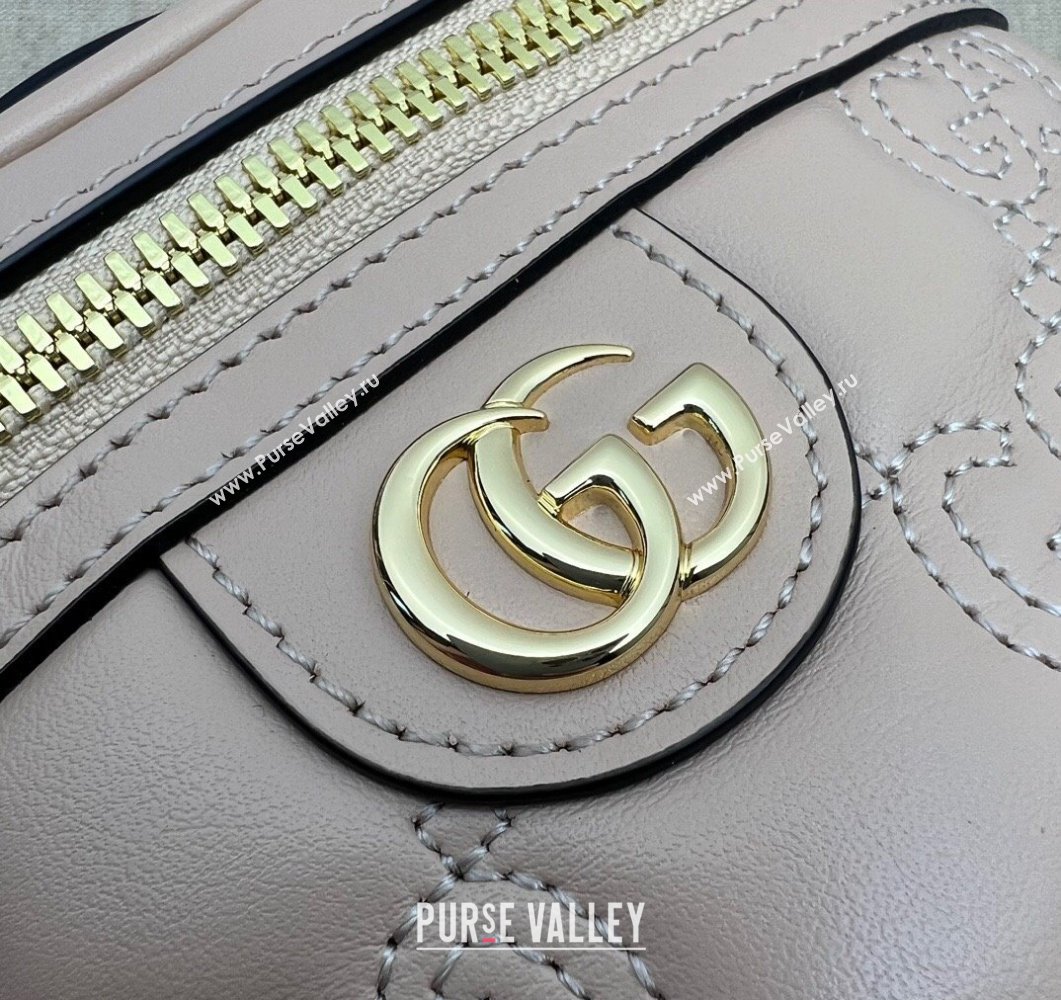 Gucci GG Matelasse top handle mini bag ‎723770 Nude (dlh-24012608)