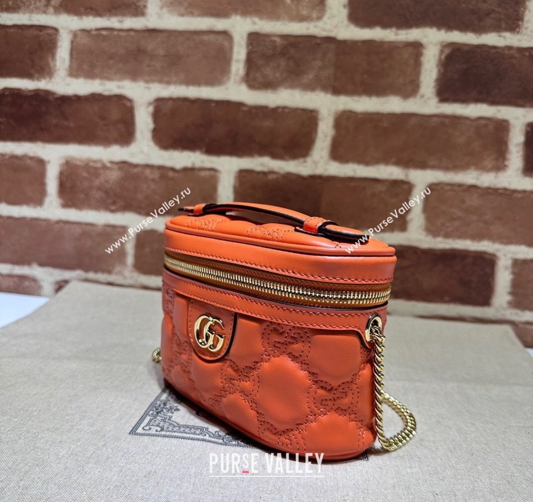 Gucci GG Matelasse top handle mini bag ‎723770 Orange (dlh-24012610)