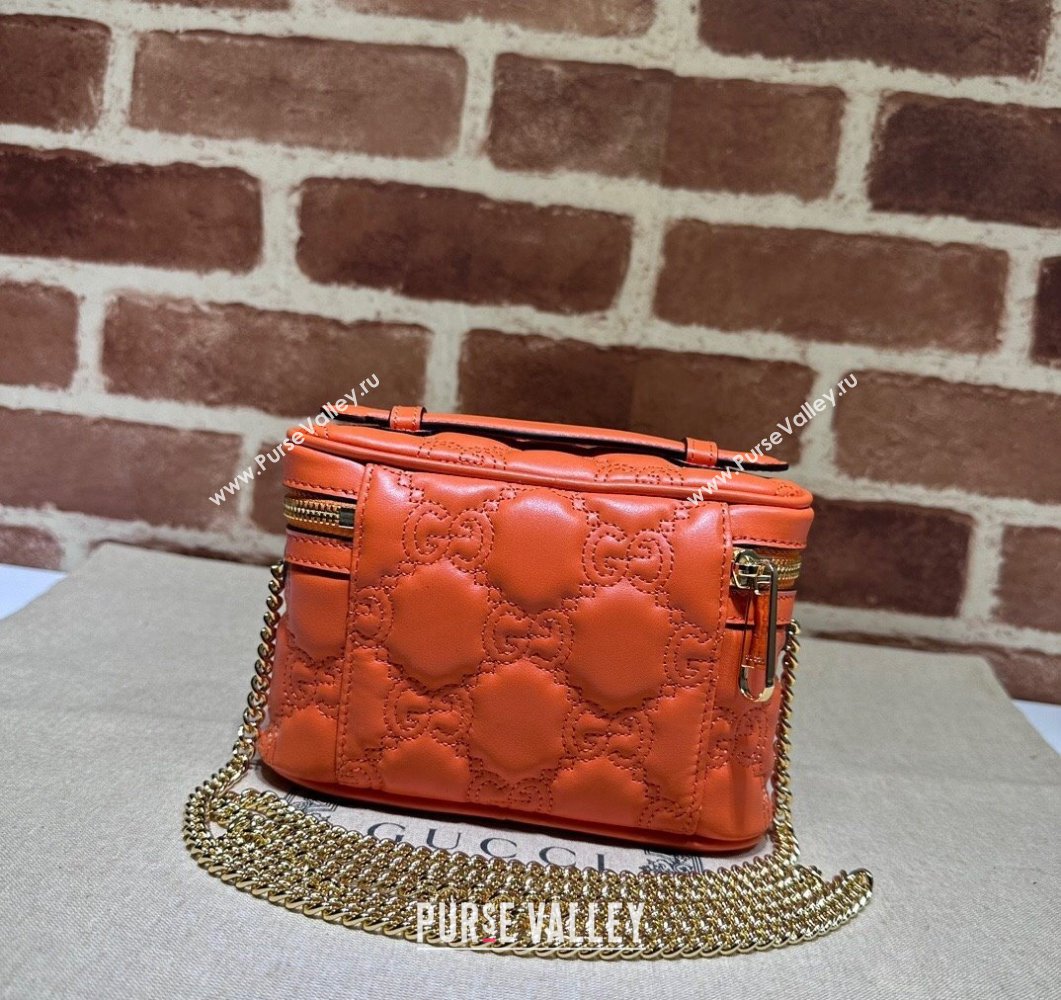 Gucci GG Matelasse top handle mini bag ‎723770 Orange (dlh-24012610)