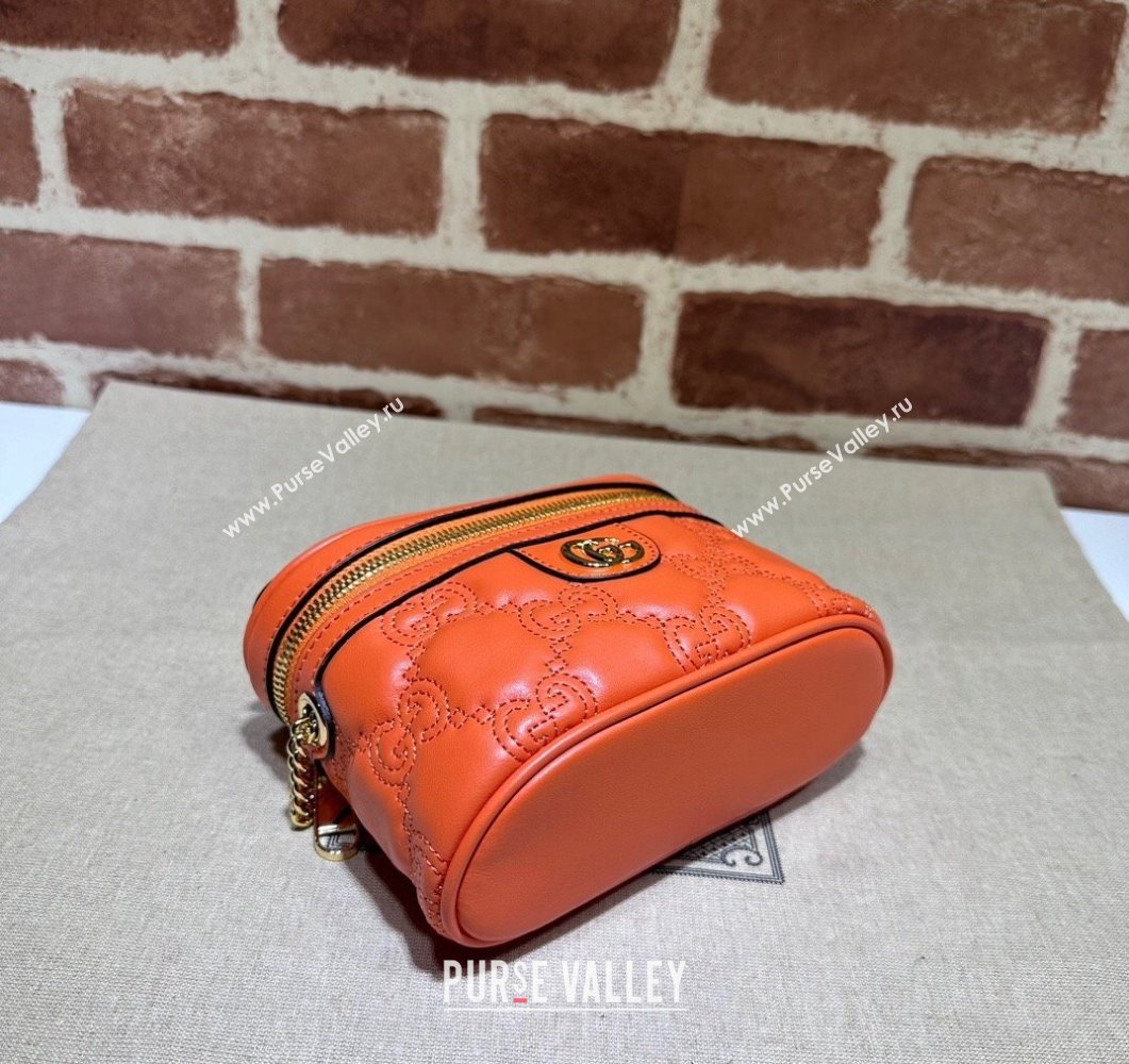 Gucci GG Matelasse top handle mini bag ‎723770 Orange (dlh-24012610)