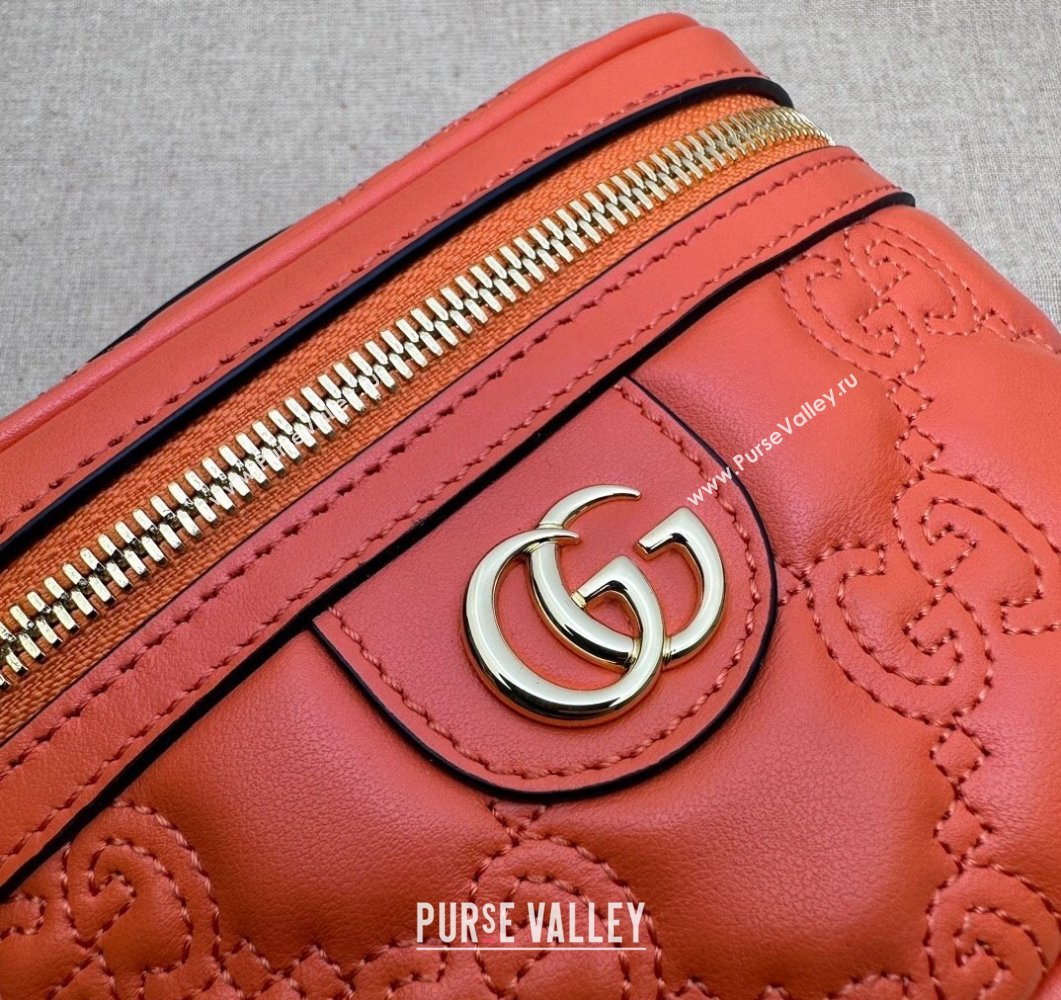 Gucci GG Matelasse top handle mini bag ‎723770 Orange (dlh-24012610)