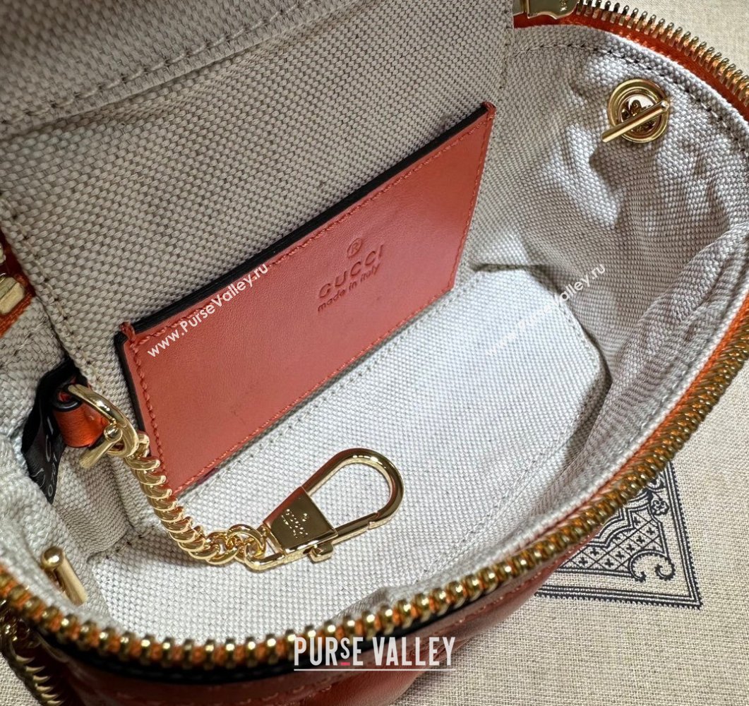 Gucci GG Matelasse top handle mini bag ‎723770 Orange (dlh-24012610)