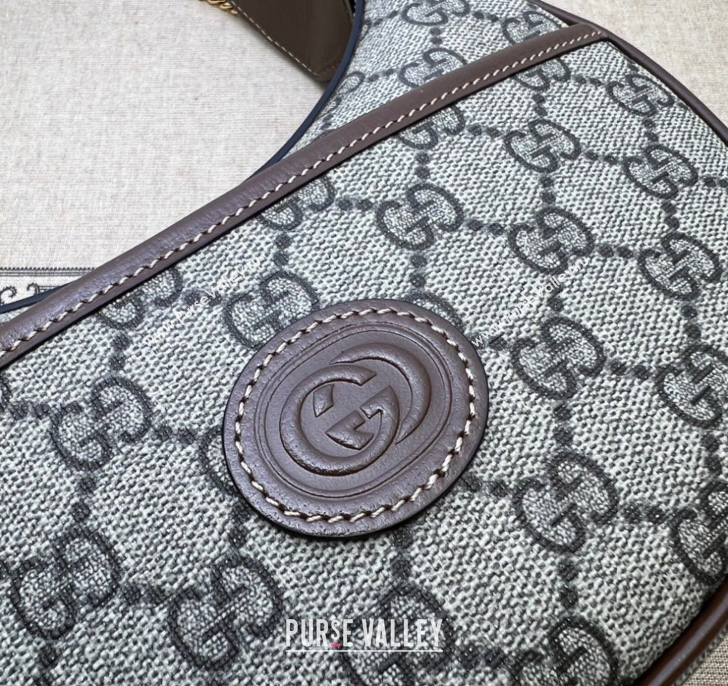 Gucci Half-moon-shaped mini bag with Interlocking G 726843 GG canvas Beige (dlh-24012701)