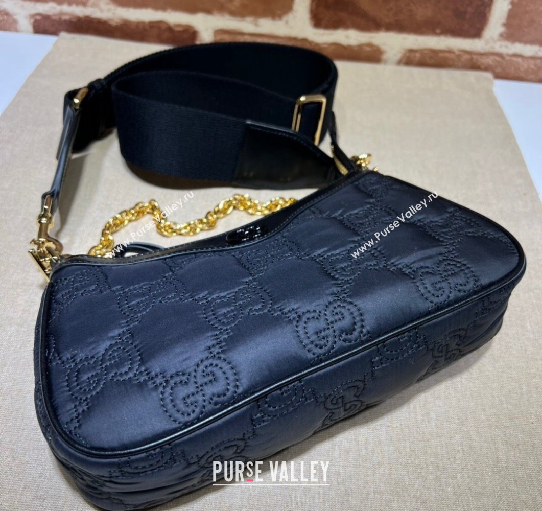 Gucci GG Matelasse handbag 735049 Nylon Black (dlh-24012630)