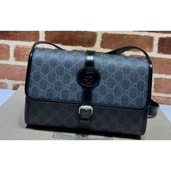 Gucci GG messenger bag with Interlocking G 745679 Black (dlh-24012706)