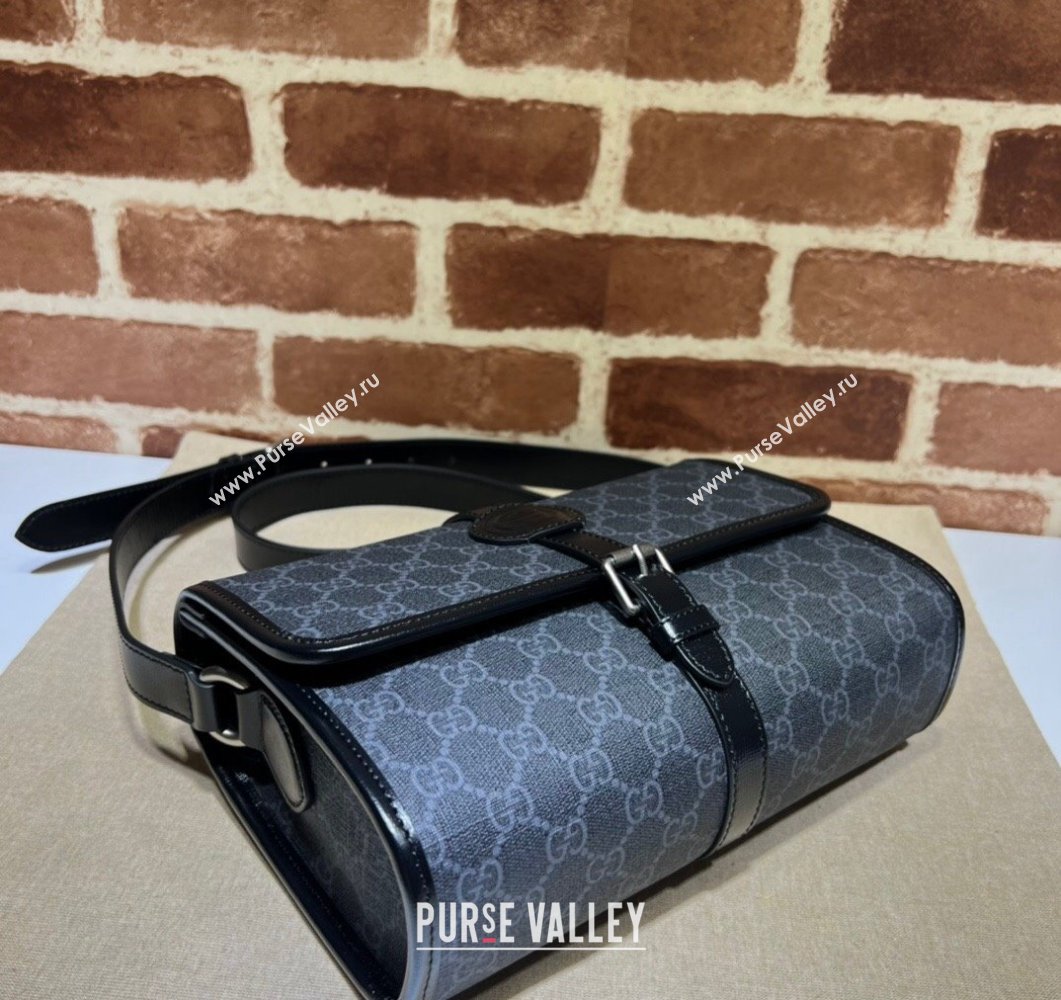 Gucci GG messenger bag with Interlocking G 745679 Black (dlh-24012706)