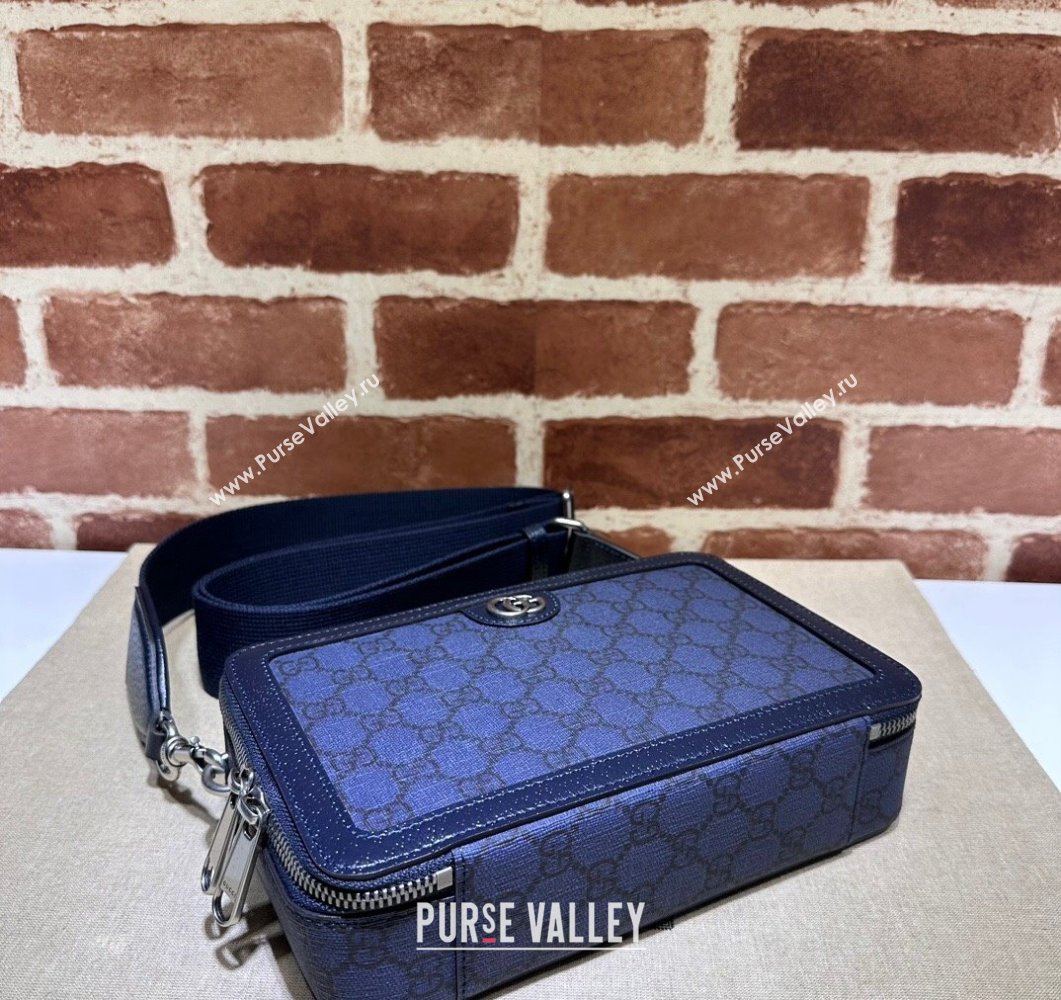 Gucci Ophidia GG mini bag 771174 GG canvas Blue (dlh-24012710)