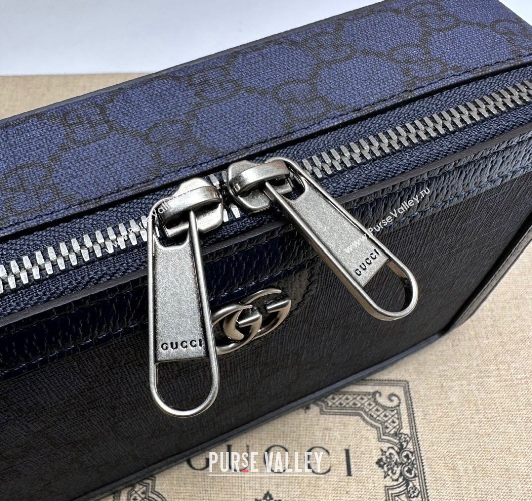 Gucci Ophidia GG mini bag 771174 GG canvas Blue (dlh-24012710)