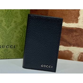 Gucci Long Card Case With Logo 771159 in Black leather (dlh-24012934)