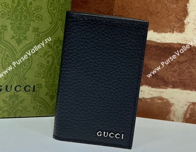 Gucci Long Card Case With Logo 771159 in Black leather (dlh-24012934)