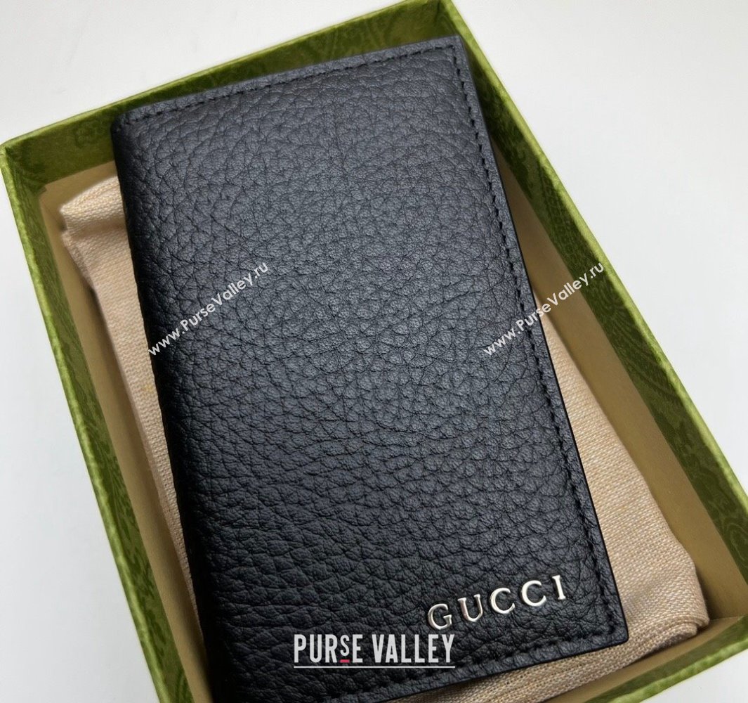 Gucci Long Card Case With Logo 771159 in Black leather (dlh-24012934)