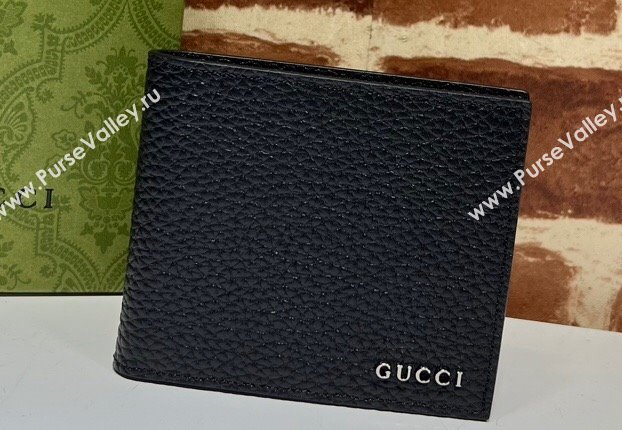 Gucci Bi-fold wallet with Gucci logo 771153 in Black leather (dlh-24012935)