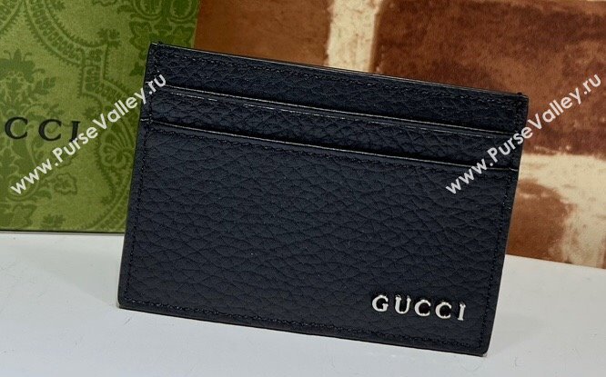 Gucci Card case with Gucci logo 771157 in Black leather (dlh-24012937)