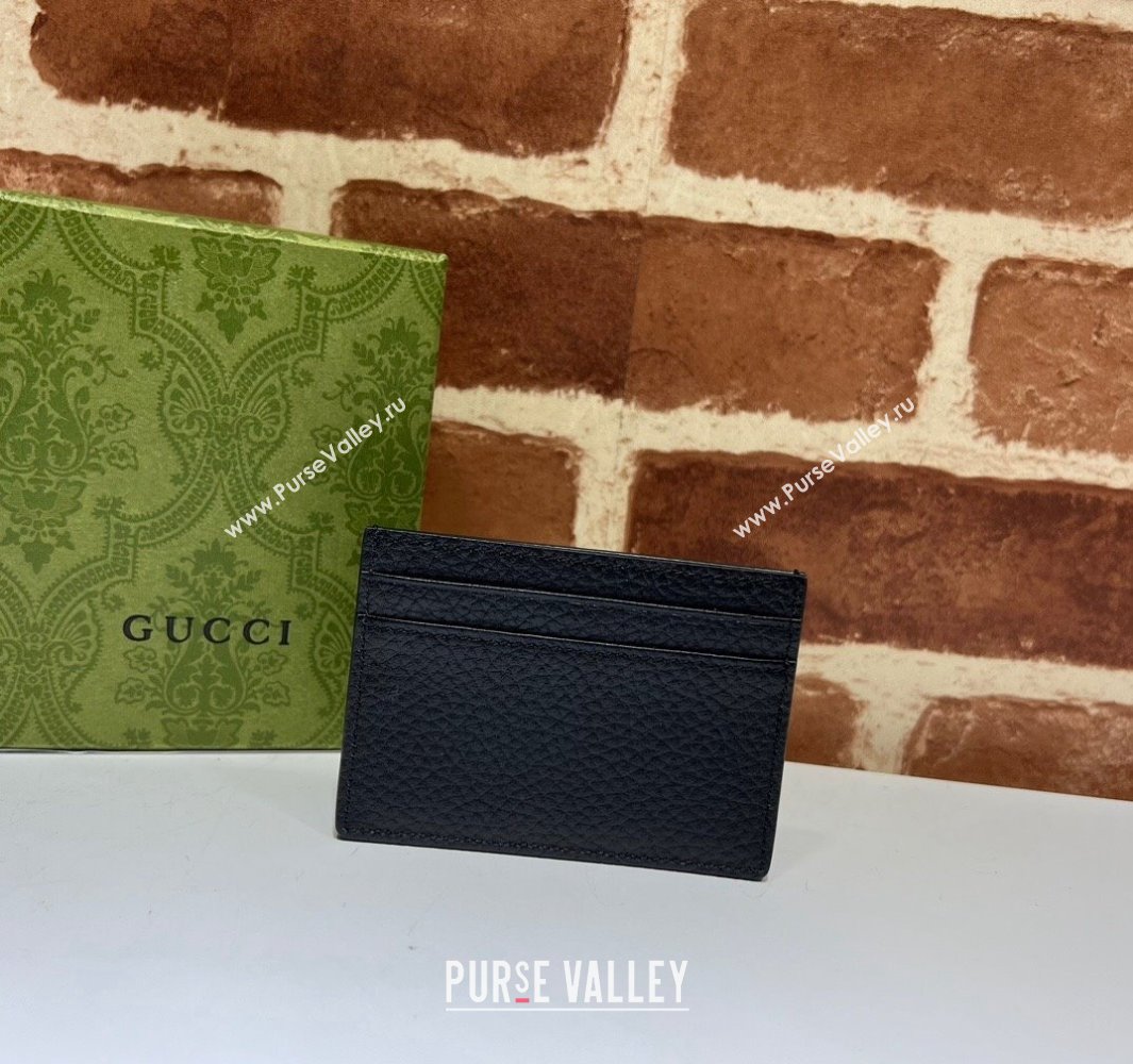Gucci Card case with Gucci logo 771157 in Black leather (dlh-24012937)