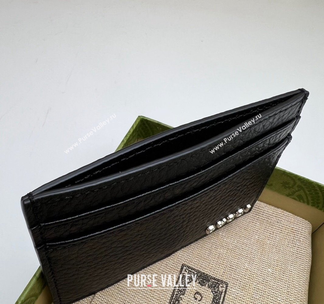 Gucci Card case with Gucci logo 771157 in Black leather (dlh-24012937)