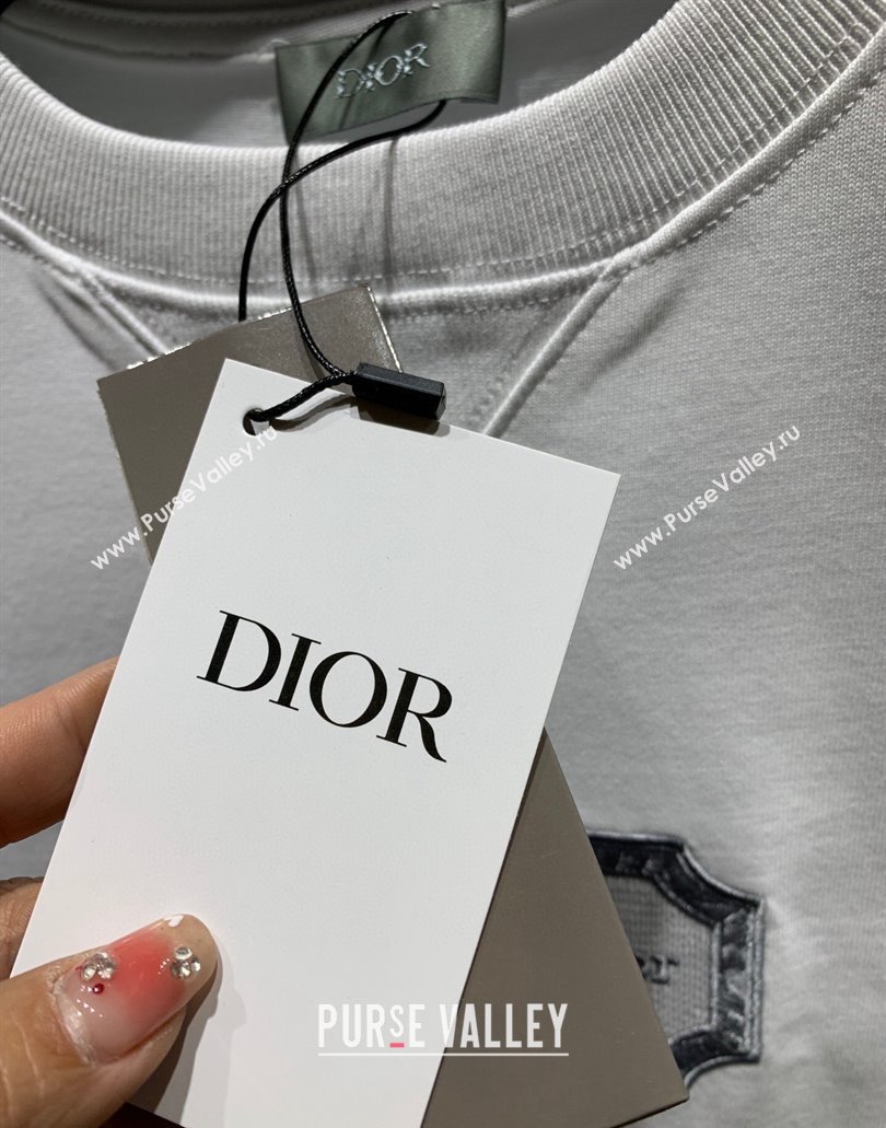 Christian Dior Couture Relaxed-Fit Mens T-shirt in White Organic Cotton Jersey 2024 (fangfang-24012715)