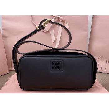 Miu Miu leather shoulder bag 5BC158 Black (jindong-24013023)