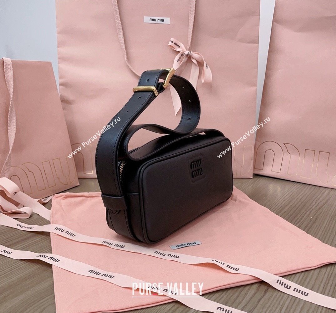 Miu Miu leather shoulder bag 5BC158 Black (jindong-24013023)