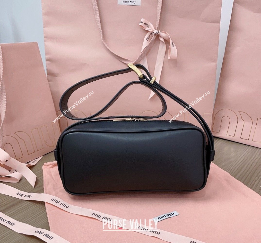 Miu Miu leather shoulder bag 5BC158 Black (jindong-24013023)