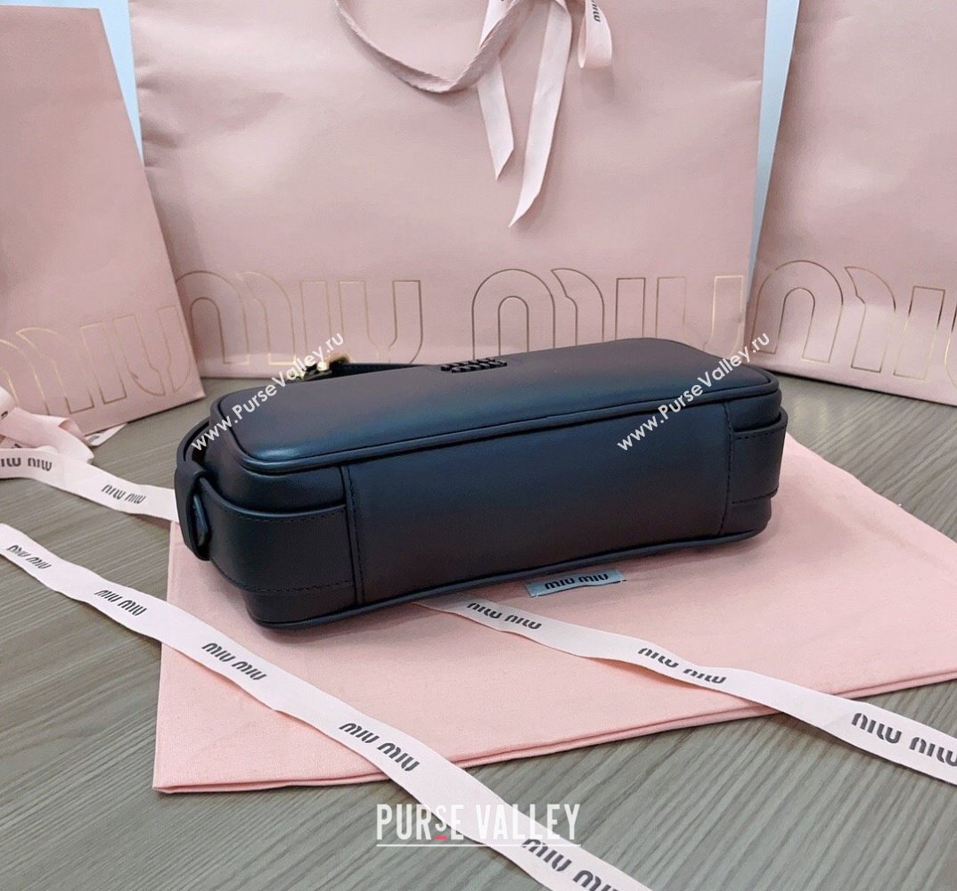 Miu Miu leather shoulder bag 5BC158 Black (jindong-24013023)