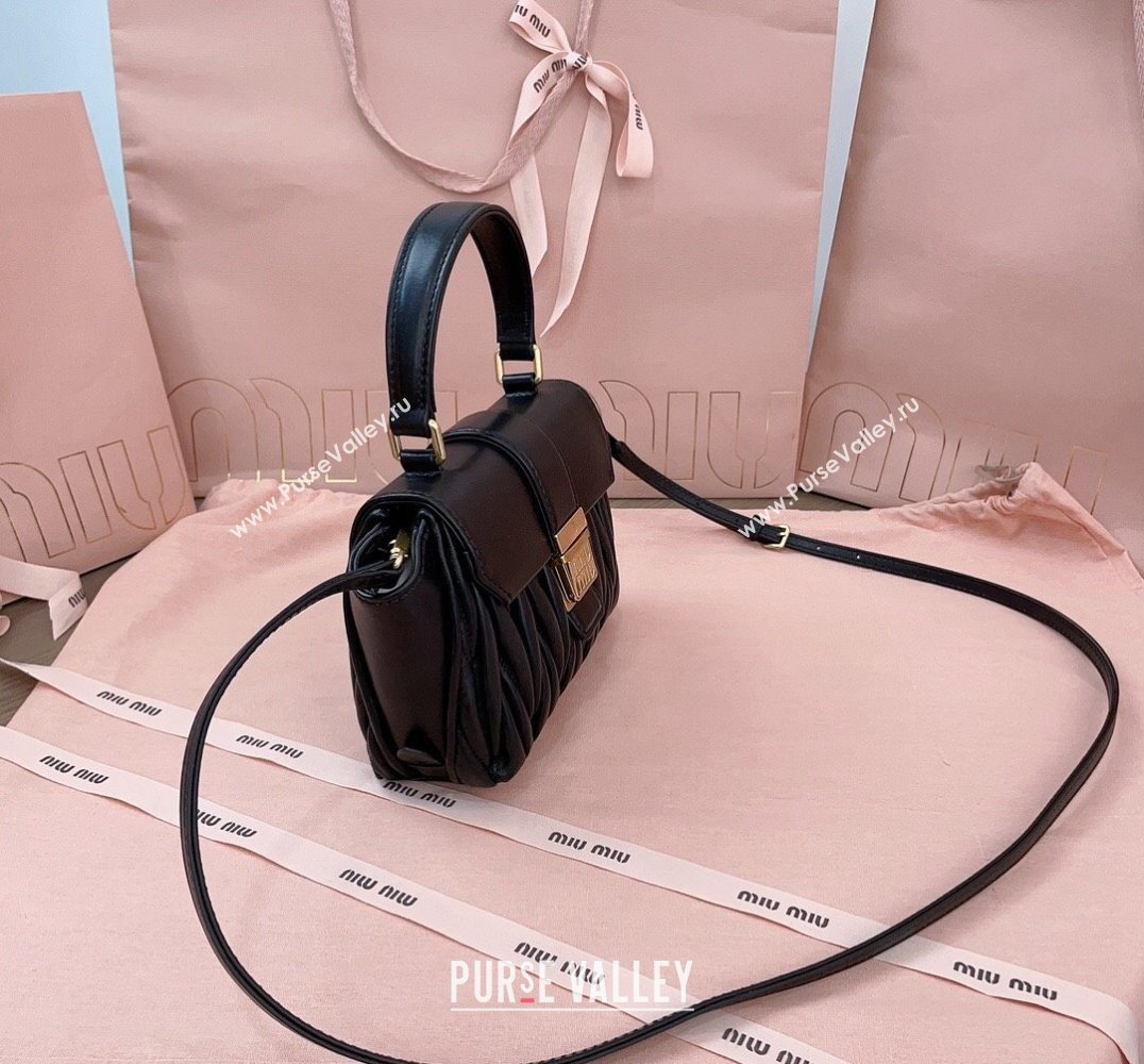 Miu Miu Matelassé nappa leather Mini Bag 5BP083 Black (jindong-24013054)