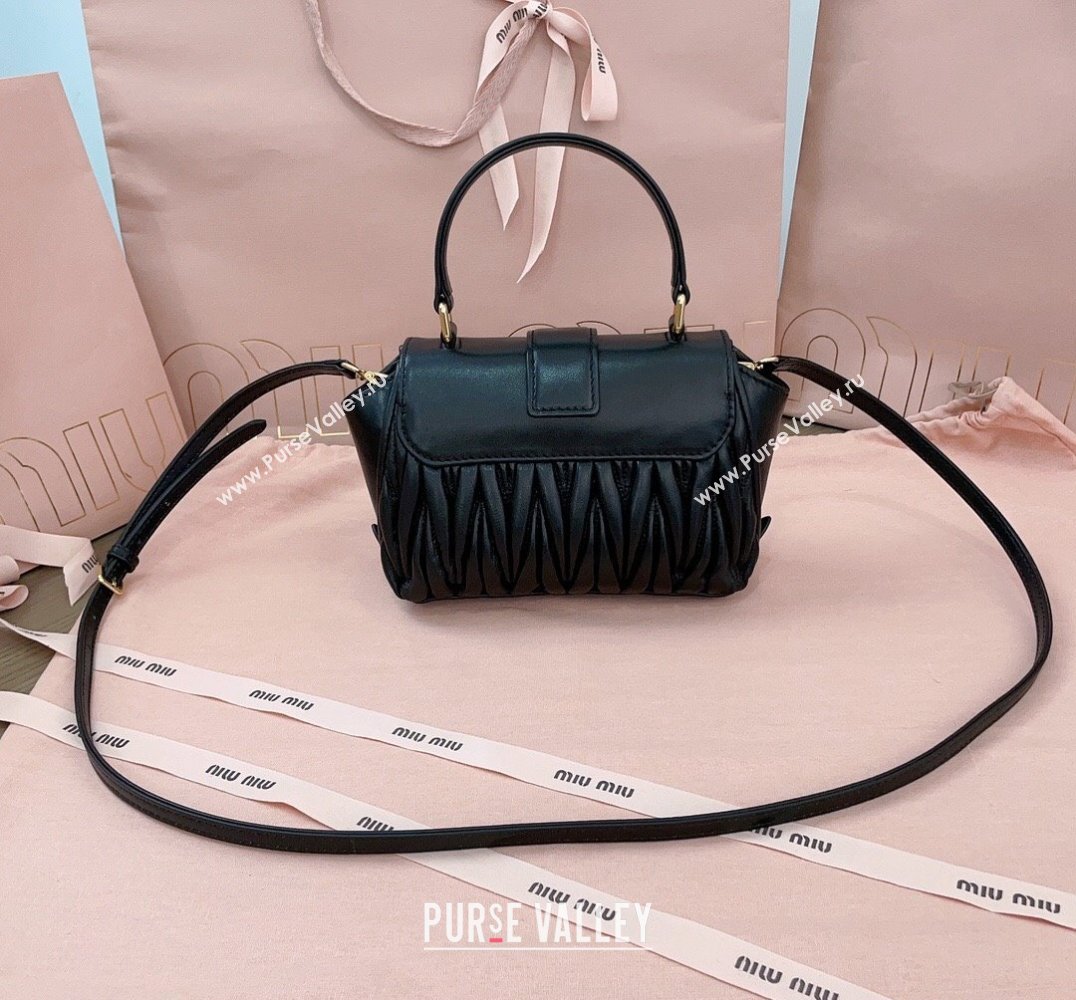 Miu Miu Matelassé nappa leather Mini Bag 5BP083 Black (jindong-24013054)