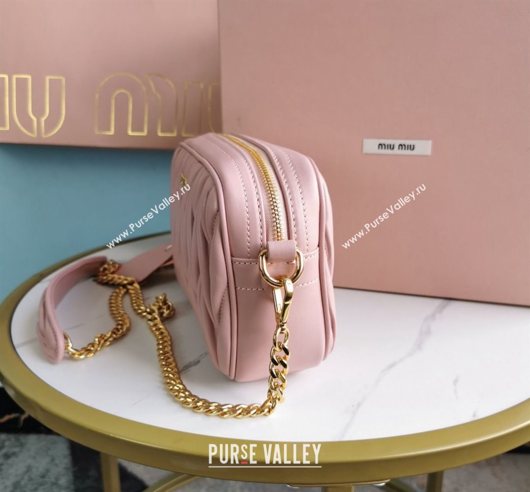 Miu Miu Matelassé nappa leather Shoulder bag 5BH118B Pink (jindong-24013020)