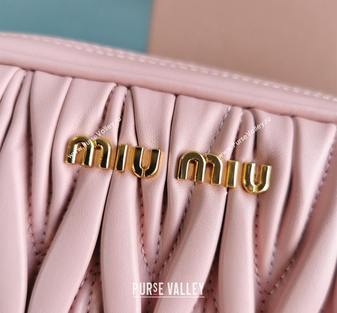 Miu Miu Matelassé nappa leather Shoulder bag 5BH118B Pink (jindong-24013020)