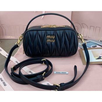 Miu Miu Matelassé nappa leather Shoulder bag 5BH229 Black (jindong-24013005)