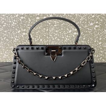 Valentino Rockstud Handbag In Calfskin Black 2024 (liankafo-24020214)