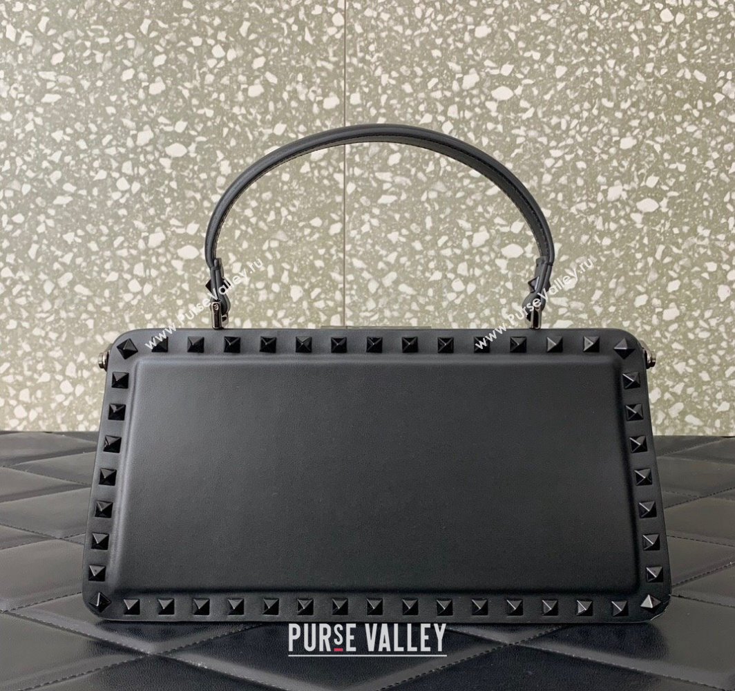 Valentino Rockstud Handbag In Calfskin Black 2024 (liankafo-24020214)