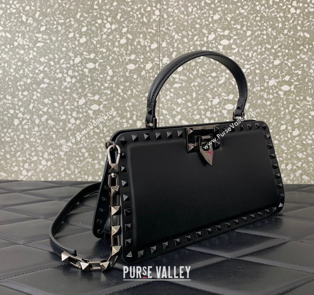 Valentino Rockstud Handbag In Calfskin Black 2024 (liankafo-24020214)