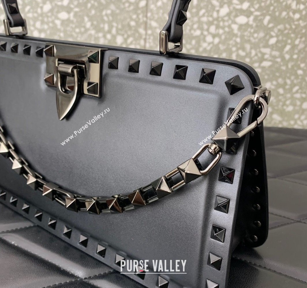 Valentino Rockstud Handbag In Calfskin Black 2024 (liankafo-24020214)