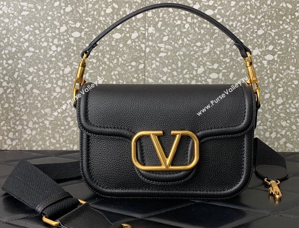 Valentino Alltime shoulder bag in grainy calfskin Black 2024 (liankafo-24020117)