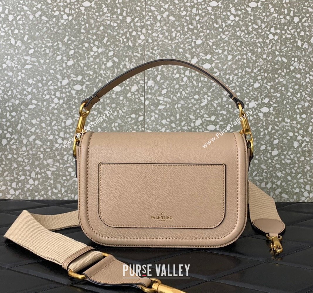 Valentino Alltime shoulder bag in grainy calfskin Nude 2024 (liankafo-24020119)