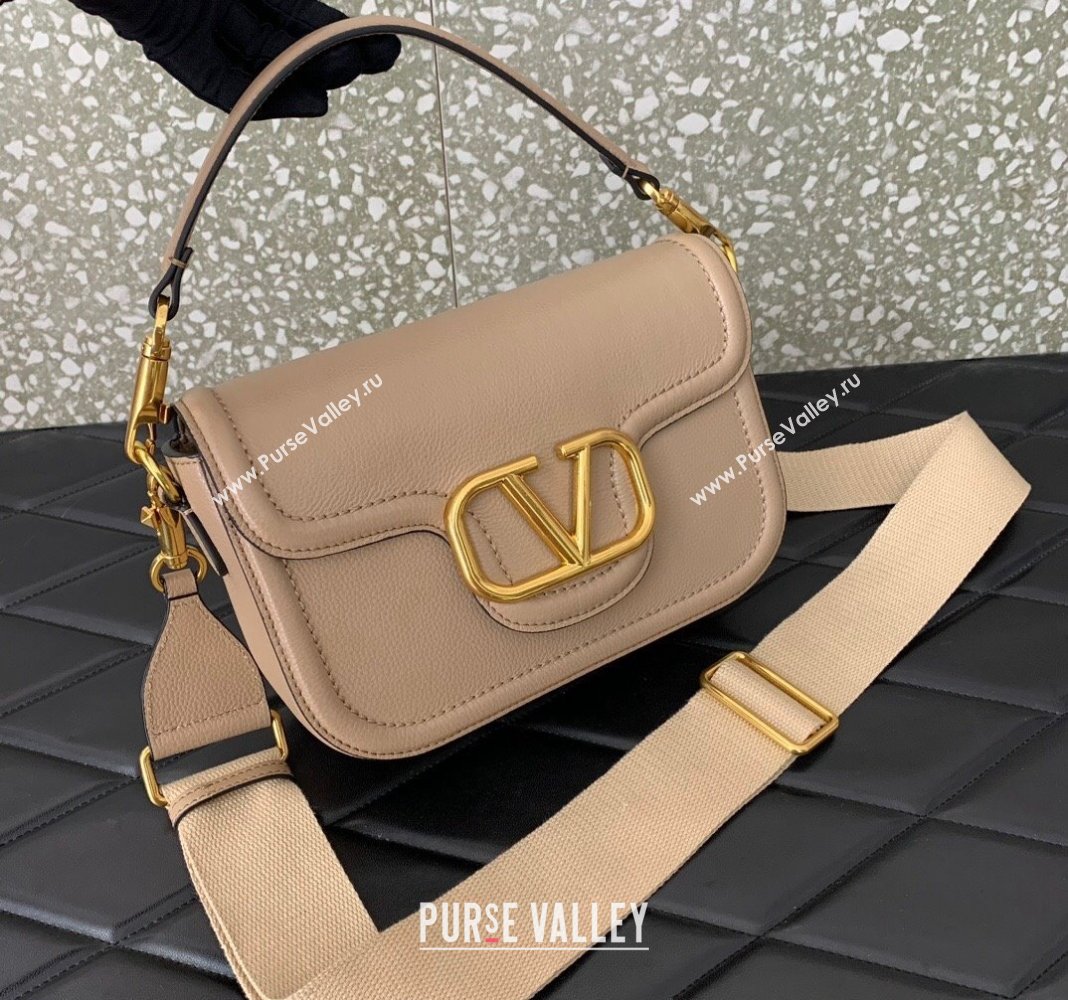 Valentino Alltime shoulder bag in grainy calfskin Nude 2024 (liankafo-24020119)