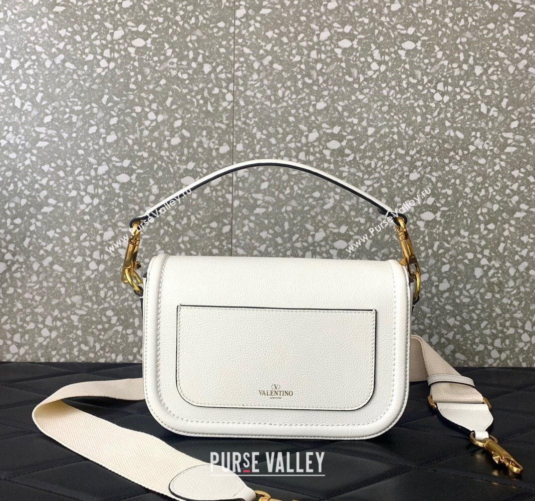 Valentino Alltime shoulder bag in grainy calfskin White 2024 (liankafo-24020118)