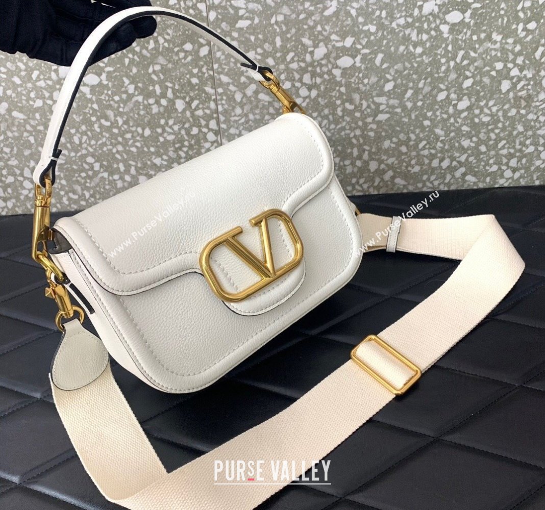 Valentino Alltime shoulder bag in grainy calfskin White 2024 (liankafo-24020118)