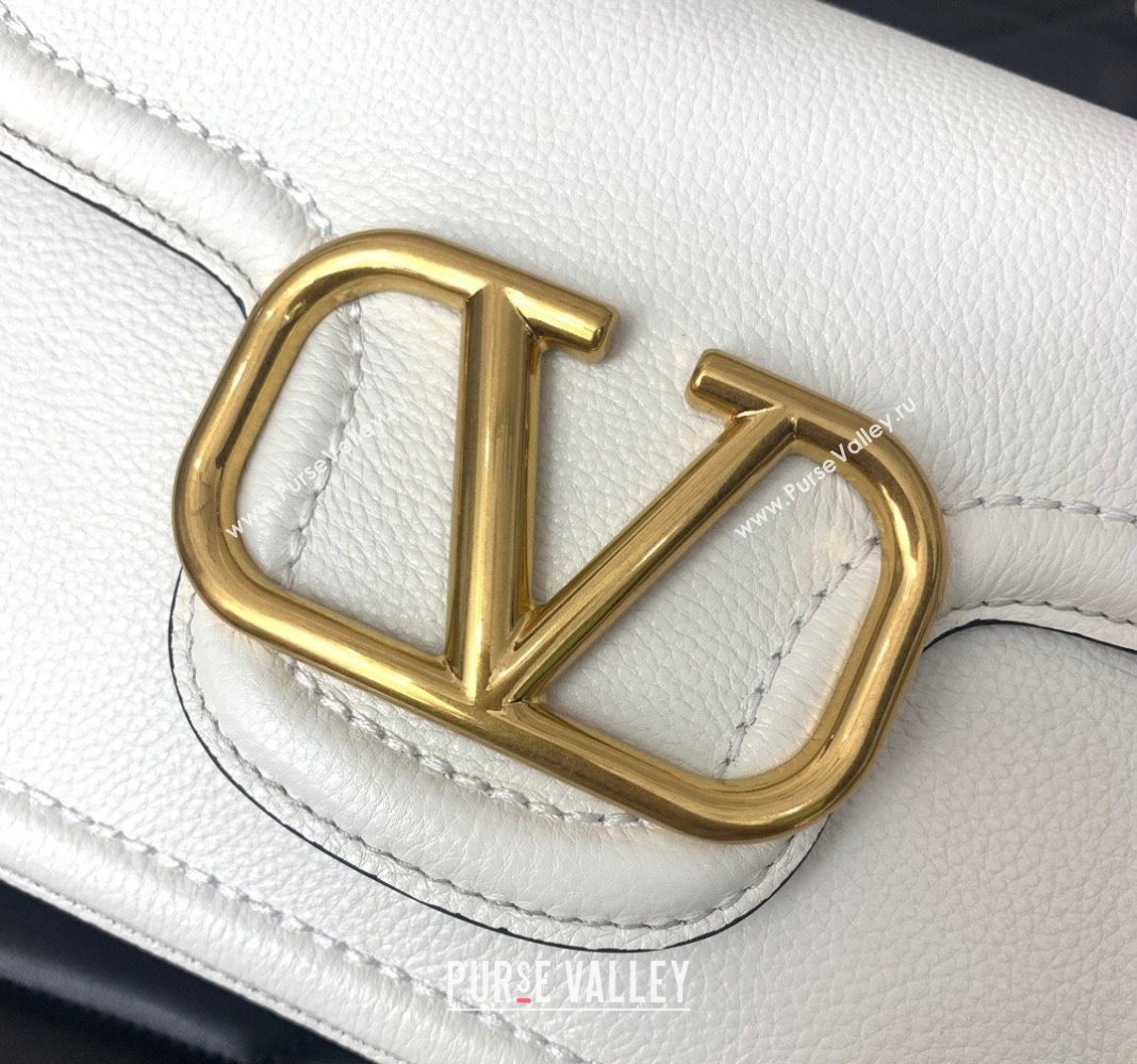 Valentino Alltime shoulder bag in grainy calfskin White 2024 (liankafo-24020118)