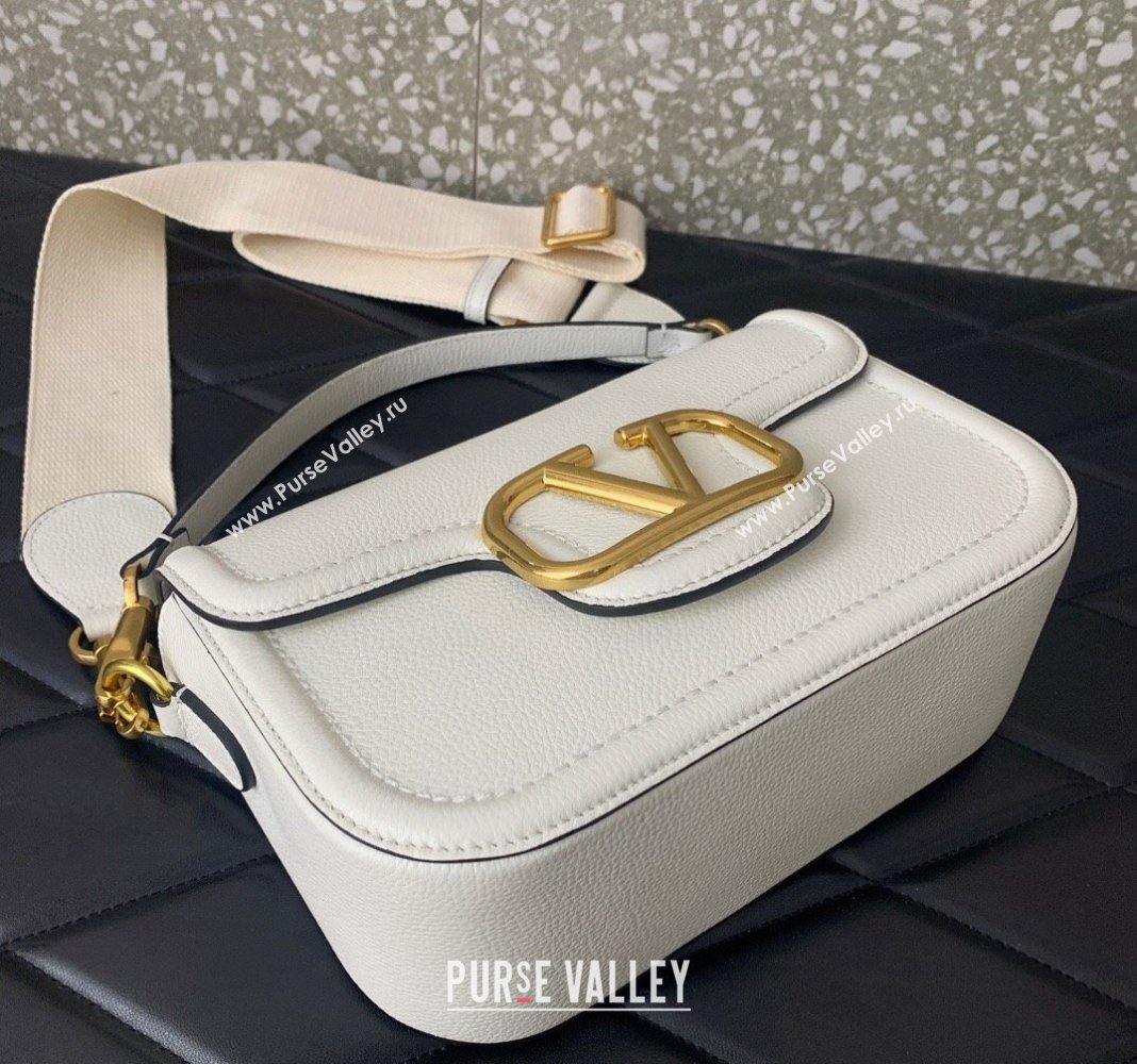 Valentino Alltime shoulder bag in grainy calfskin White 2024 (liankafo-24020118)