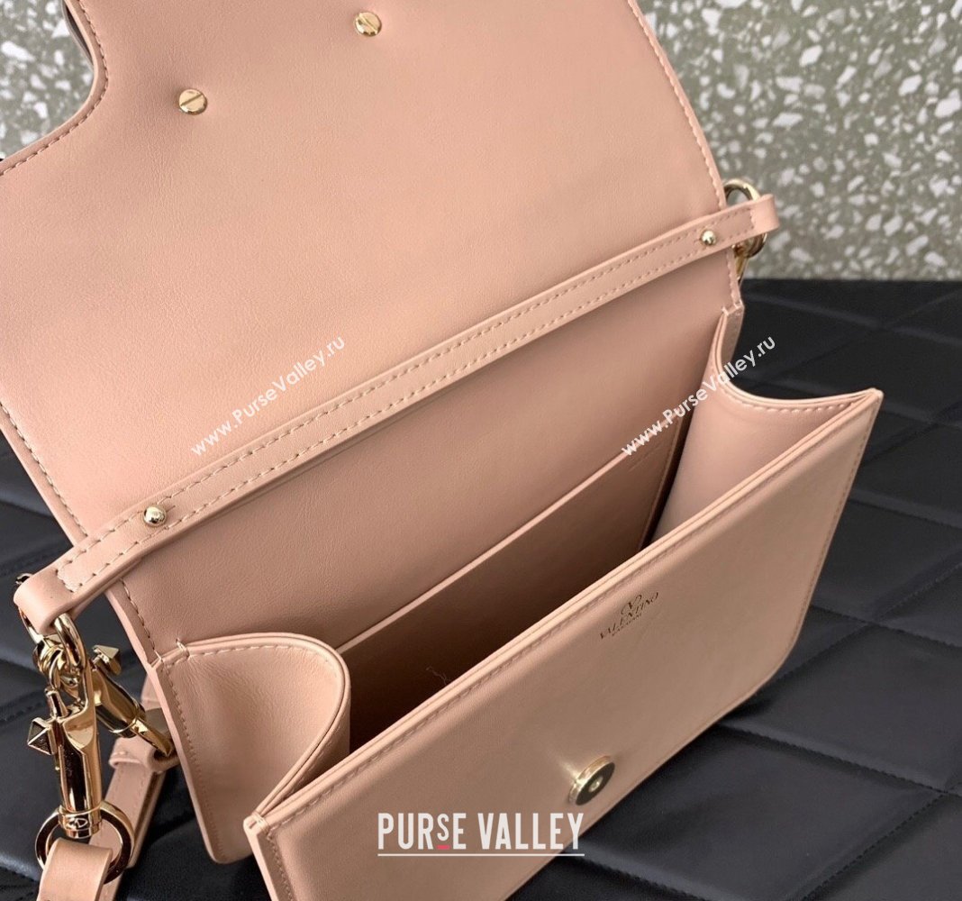 Valentino Locò Shoulder Bag in calfskin Nude 2024 (liankafo-24020111)