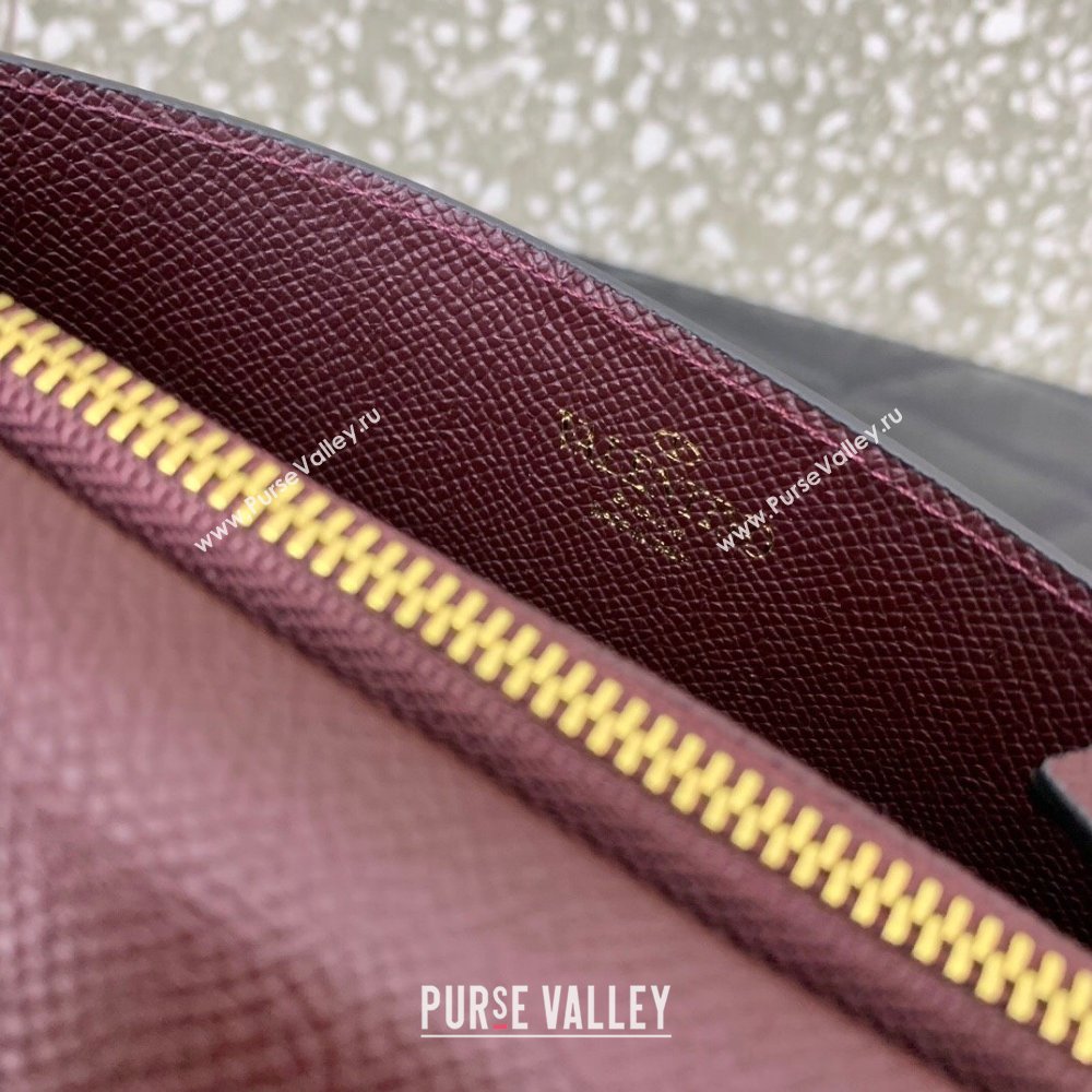 Valentino Vlogo Signature Wallet With Chain in Grainy Calfskin Burgundy 2024 (liankafo-24020123)